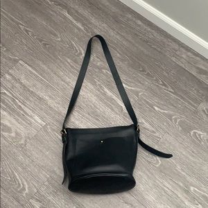MADEWELL The Transport Bucket Bag  Black and Gold